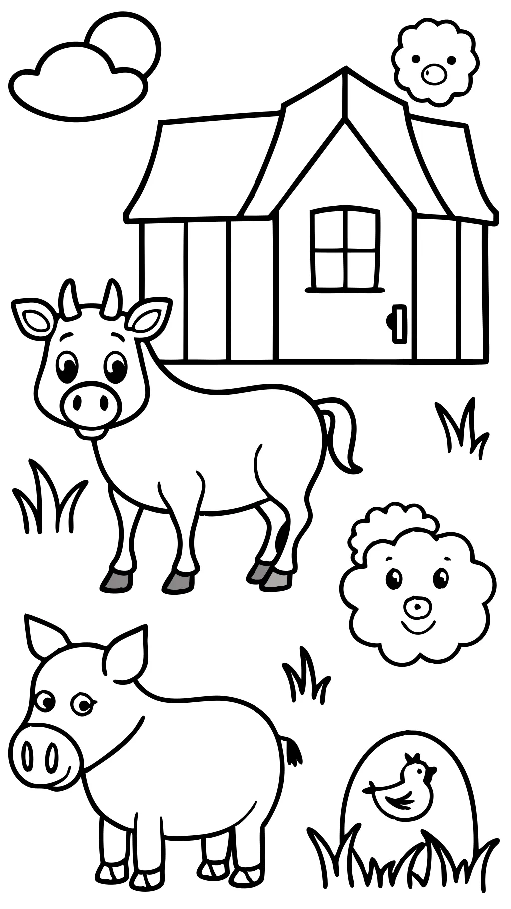 coloring pages farm animals